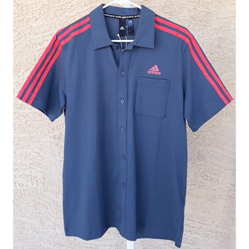adidas GP9739 ID button front casual shirt NWT